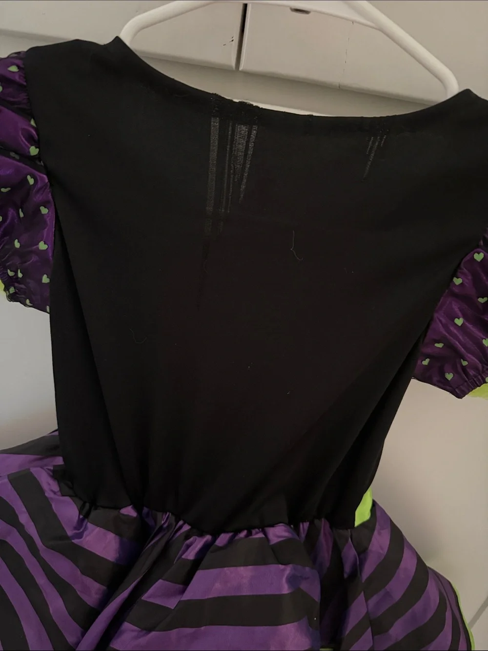 Girls' Purple & Lime Green Witch Costume Dress